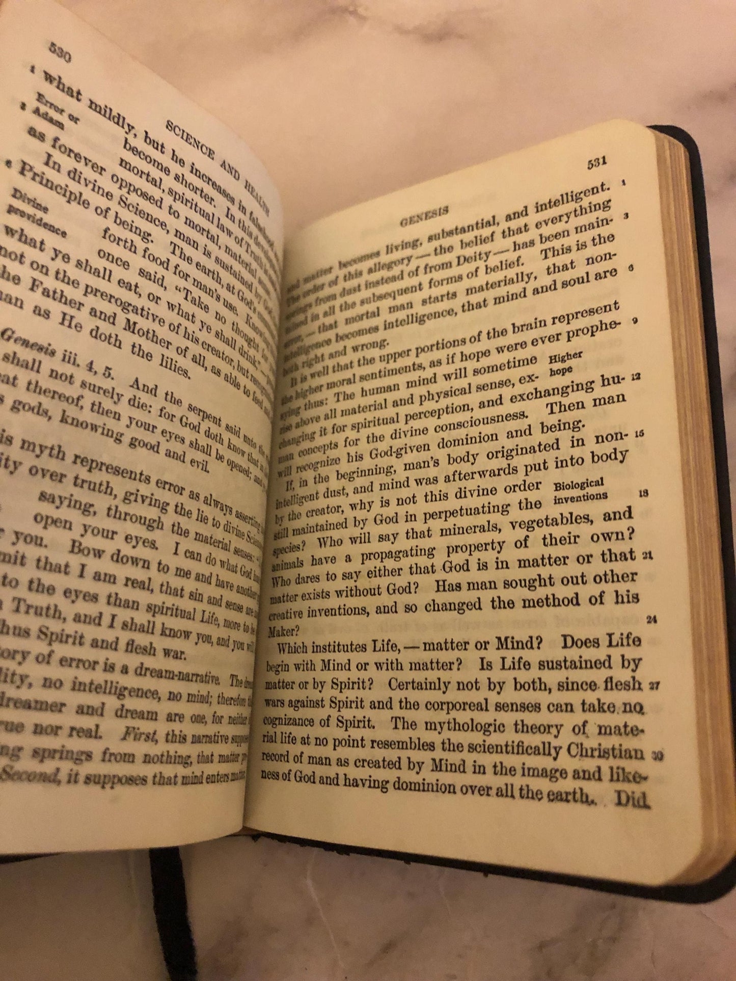 Science and Health Mary Baker Eddy Vintage Christian Book Pocket Size Religious Book - Ref x499