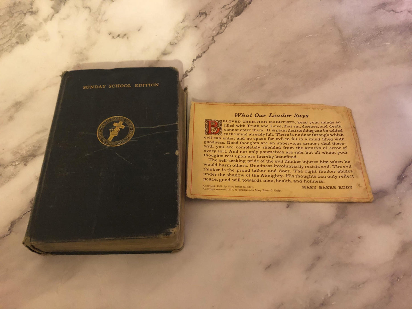 Science and Health with Key to the Scriptures Mary Baker Eddy Vintage Christian Book Religious Study Book - Ref x497