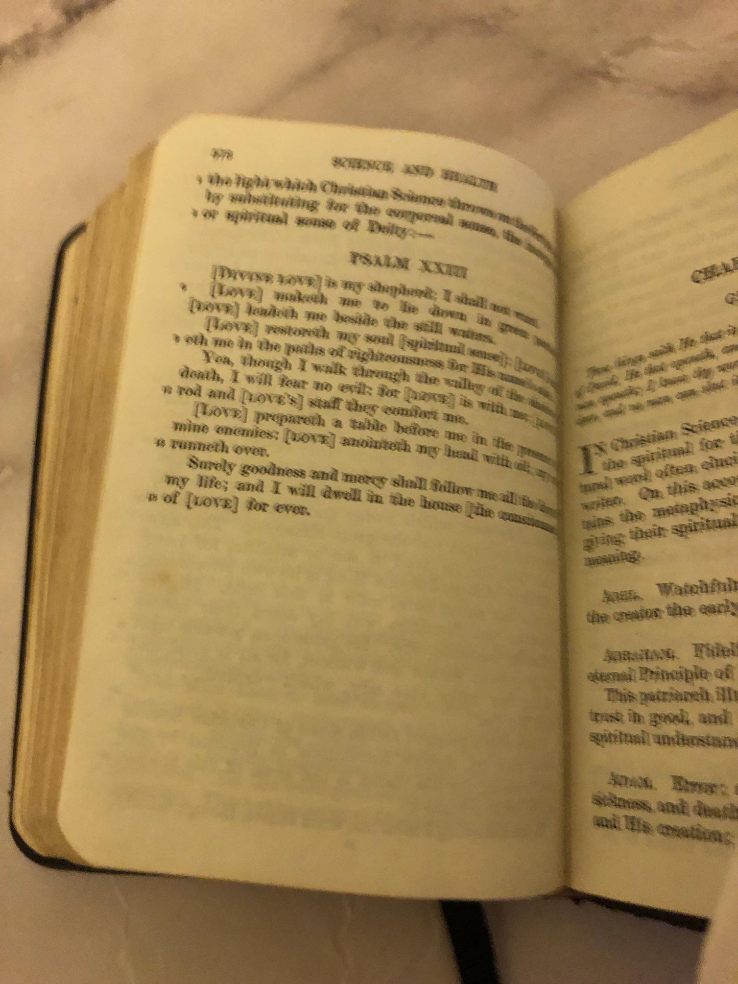 Science and Health Mary Baker Eddy Vintage Christian Book Pocket Size Religious Book - Ref x499