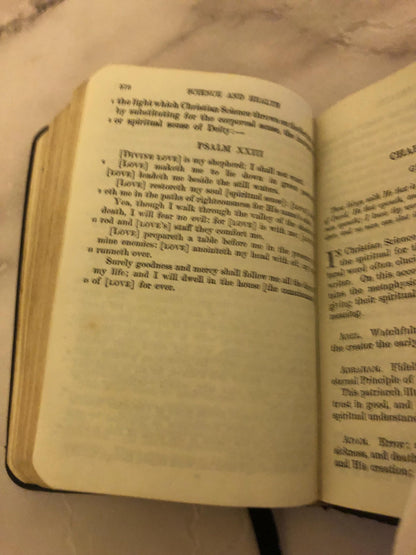 Science and Health Mary Baker Eddy Vintage Christian Book Pocket Size Religious Book - Ref x499