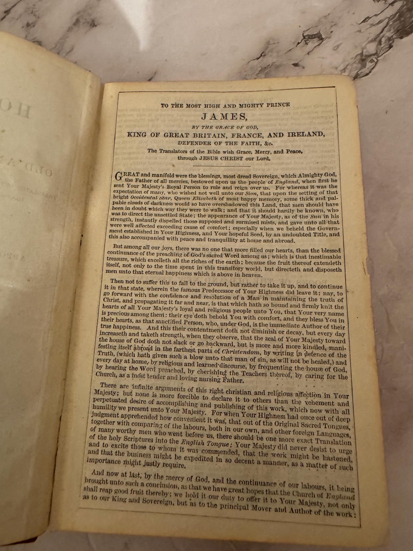 c.1890 Antique Oxford Holy Bible SPCK Victorian King James Bible - Ref x726