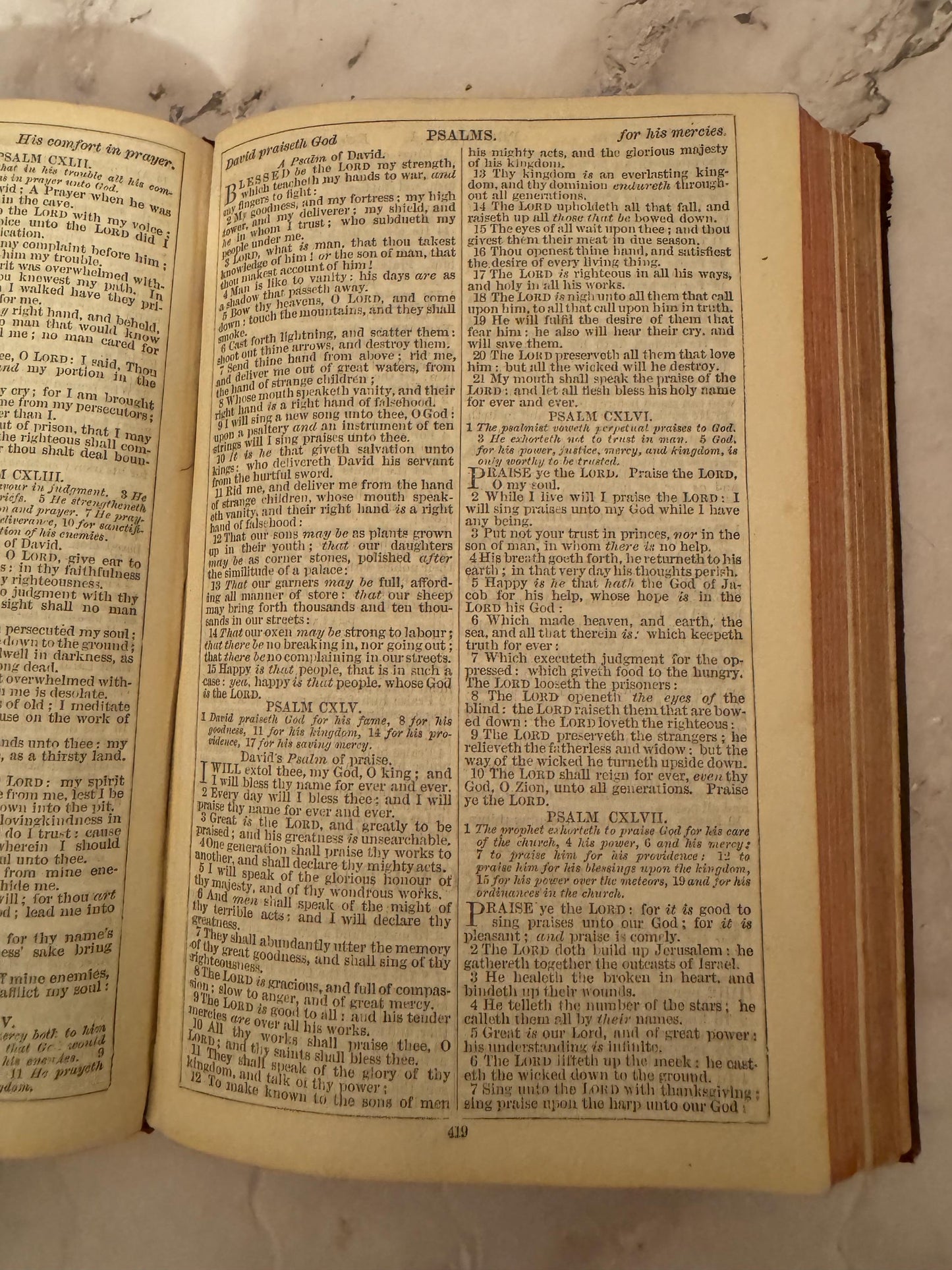 c.1890 Antique Oxford Holy Bible SPCK Victorian King James Bible - Ref x726