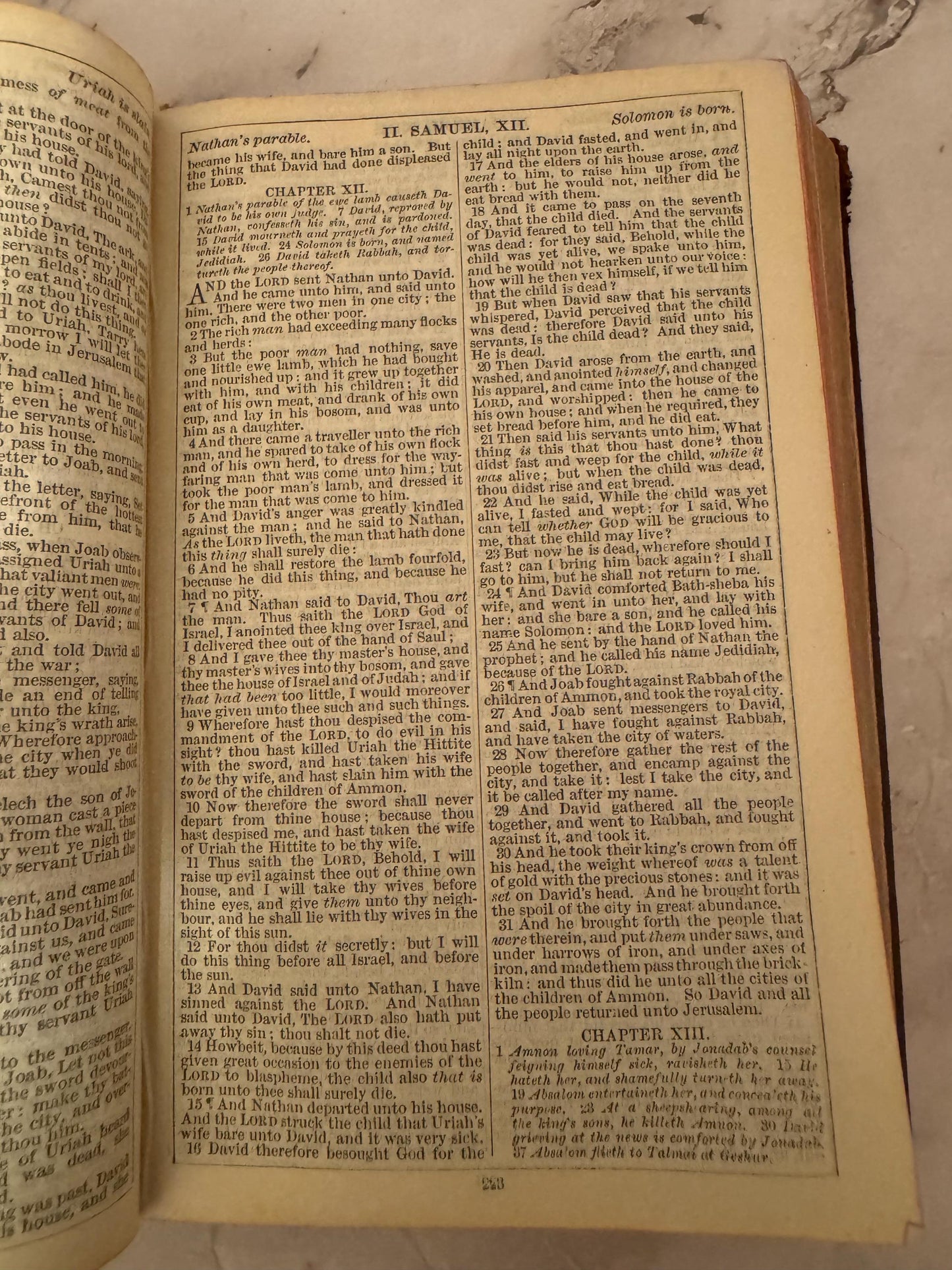 c.1890 Antique Oxford Holy Bible SPCK Victorian King James Bible - Ref x726