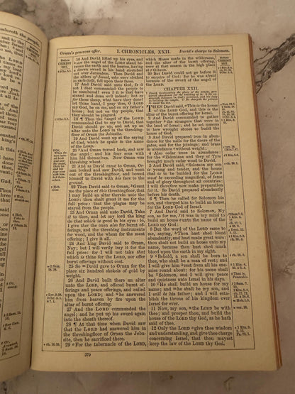 1889 Antique Holy Bible Oxford University Press Victorian KJV Bible - Ref x727