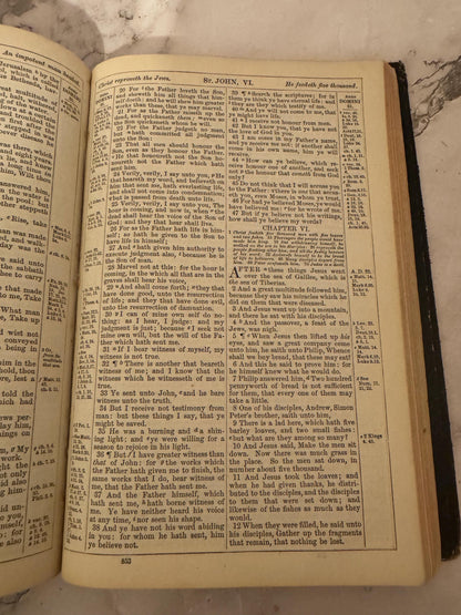 1889 Antique Holy Bible Oxford University Press Victorian KJV Bible - Ref x727