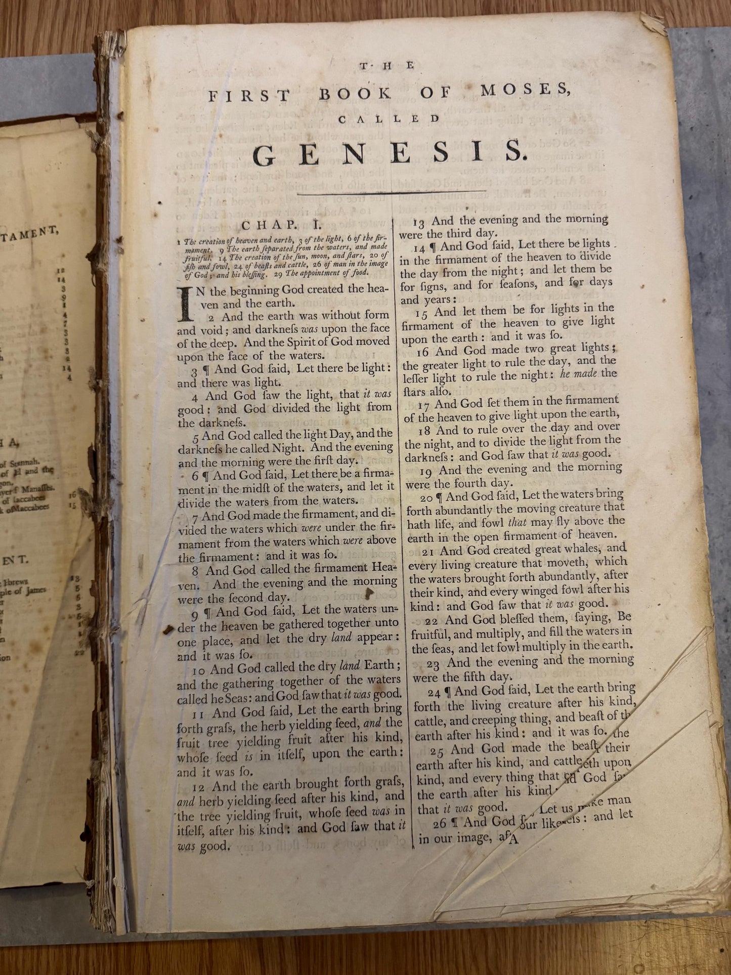1795 Massive Antique Oxford Holy Bible With Apocrypha Museum Size