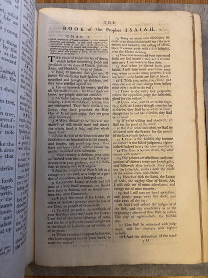 1795 Massive Antique Oxford Holy Bible With Apocrypha Museum Size