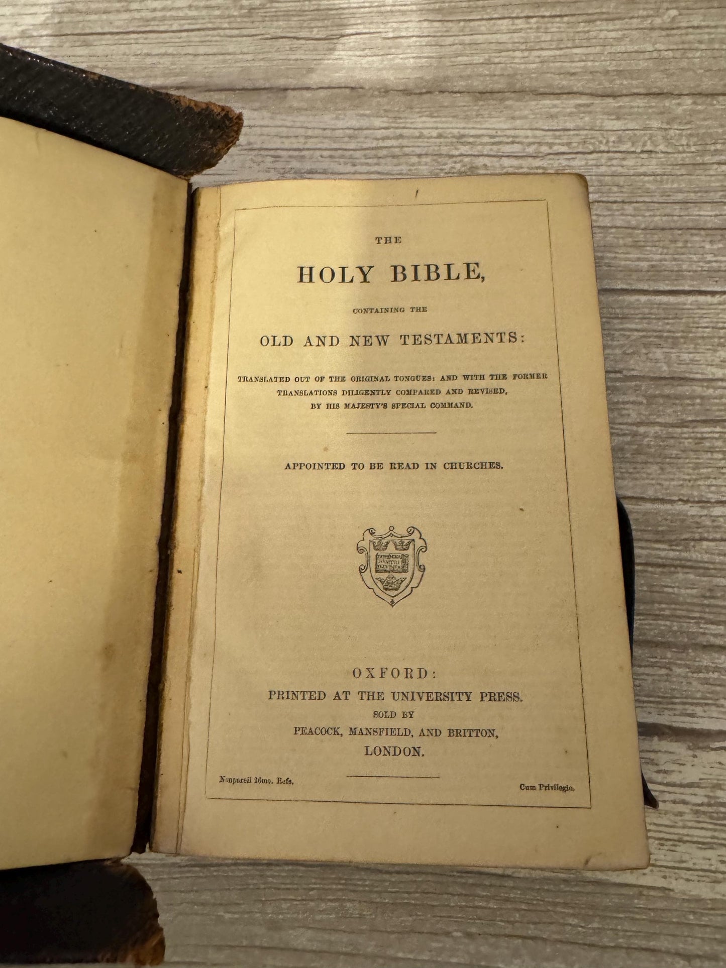 c1800s Antique Holy Bible Oxford University Press Leather Bound Victorian Bible Red Edges - Ref x721
