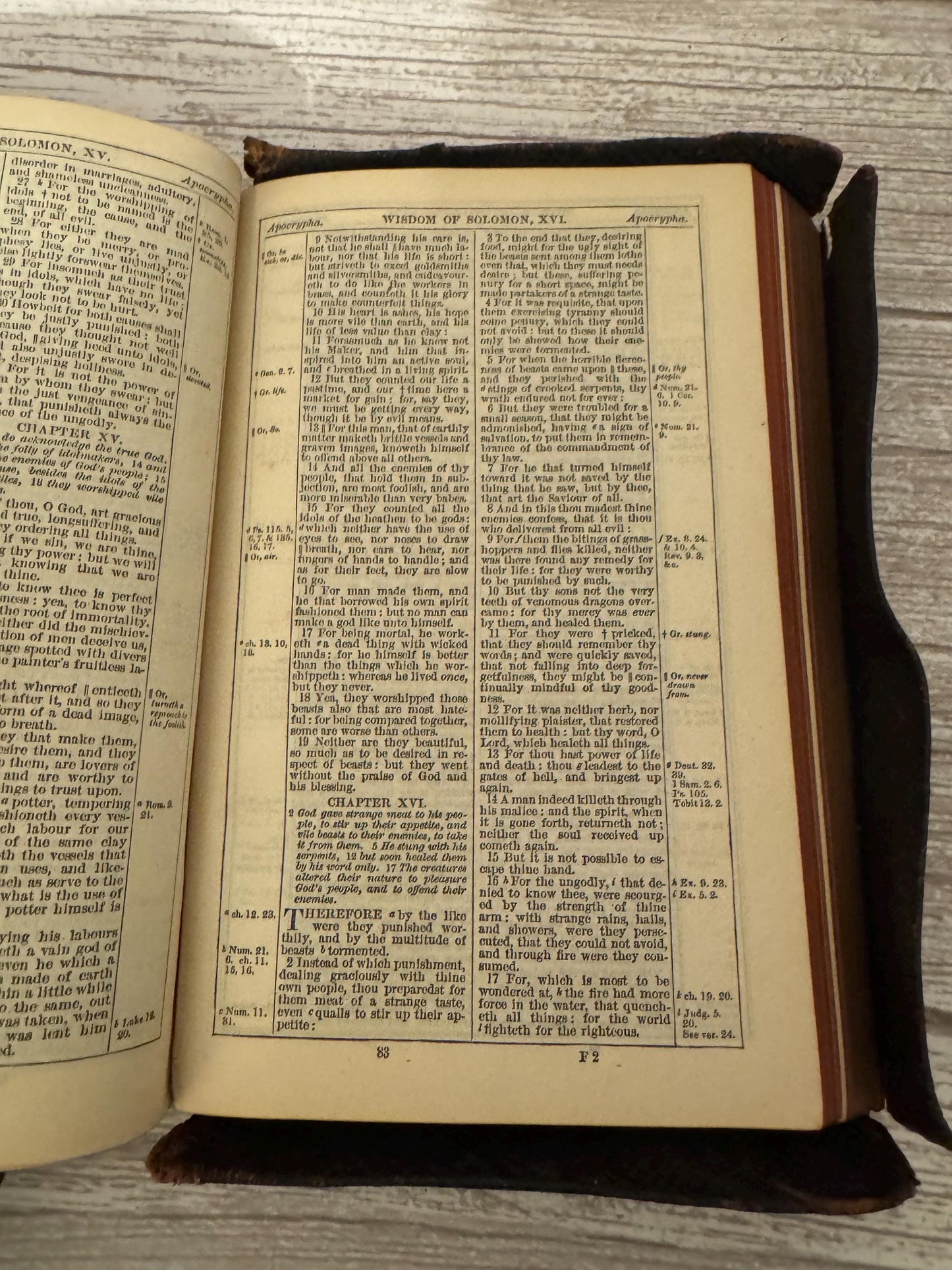 c1800s Antique Holy Bible Oxford University Press Leather Bound Victorian Bible Red Edges - Ref x721