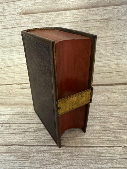 Victorian Holy Bible & New Testament 1864 Book of Common Prayer Brass Clasp Illuminated Leather Bound - Ref x720