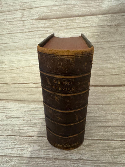 Victorian Holy Bible & New Testament 1864 Book of Common Prayer Brass Clasp Illuminated Leather Bound - Ref x720