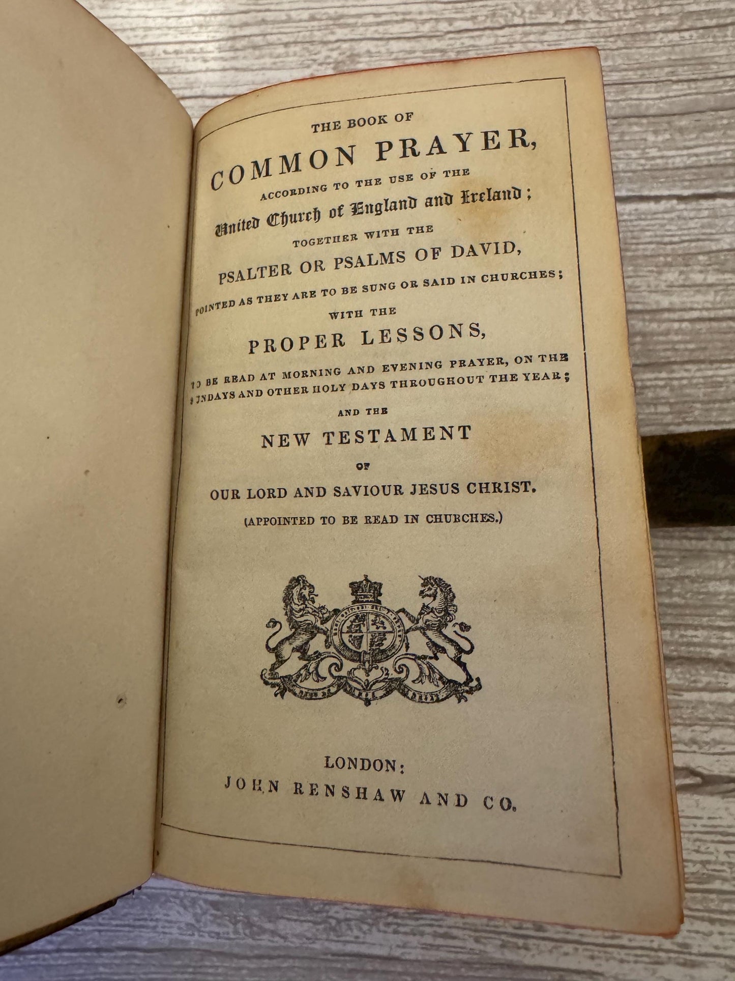 Victorian Holy Bible & New Testament 1864 Book of Common Prayer Brass Clasp Illuminated Leather Bound - Ref x720