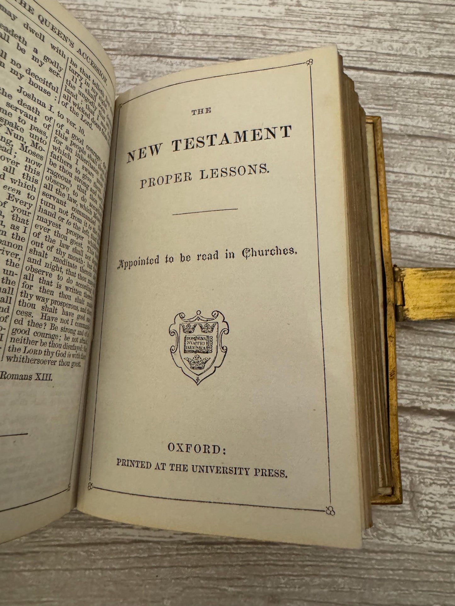 c1880 Holy Bible New Testament Book of Common Prayer Brass Clasp Oxford Press - Ref x719