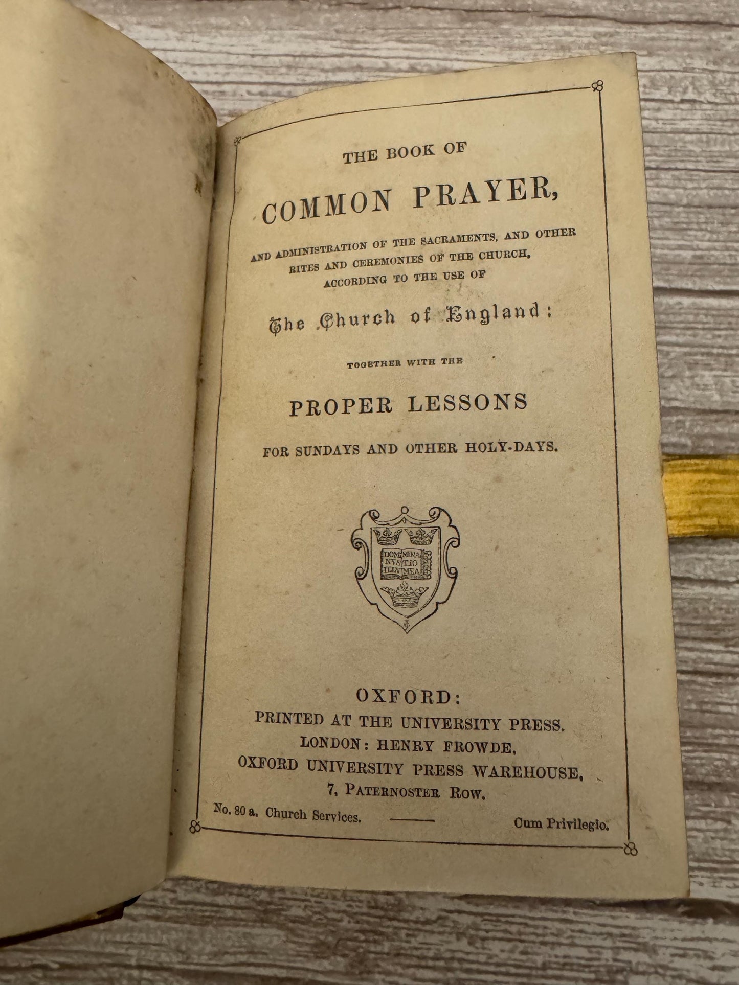 c1880 Holy Bible New Testament Book of Common Prayer Brass Clasp Oxford Press - Ref x719