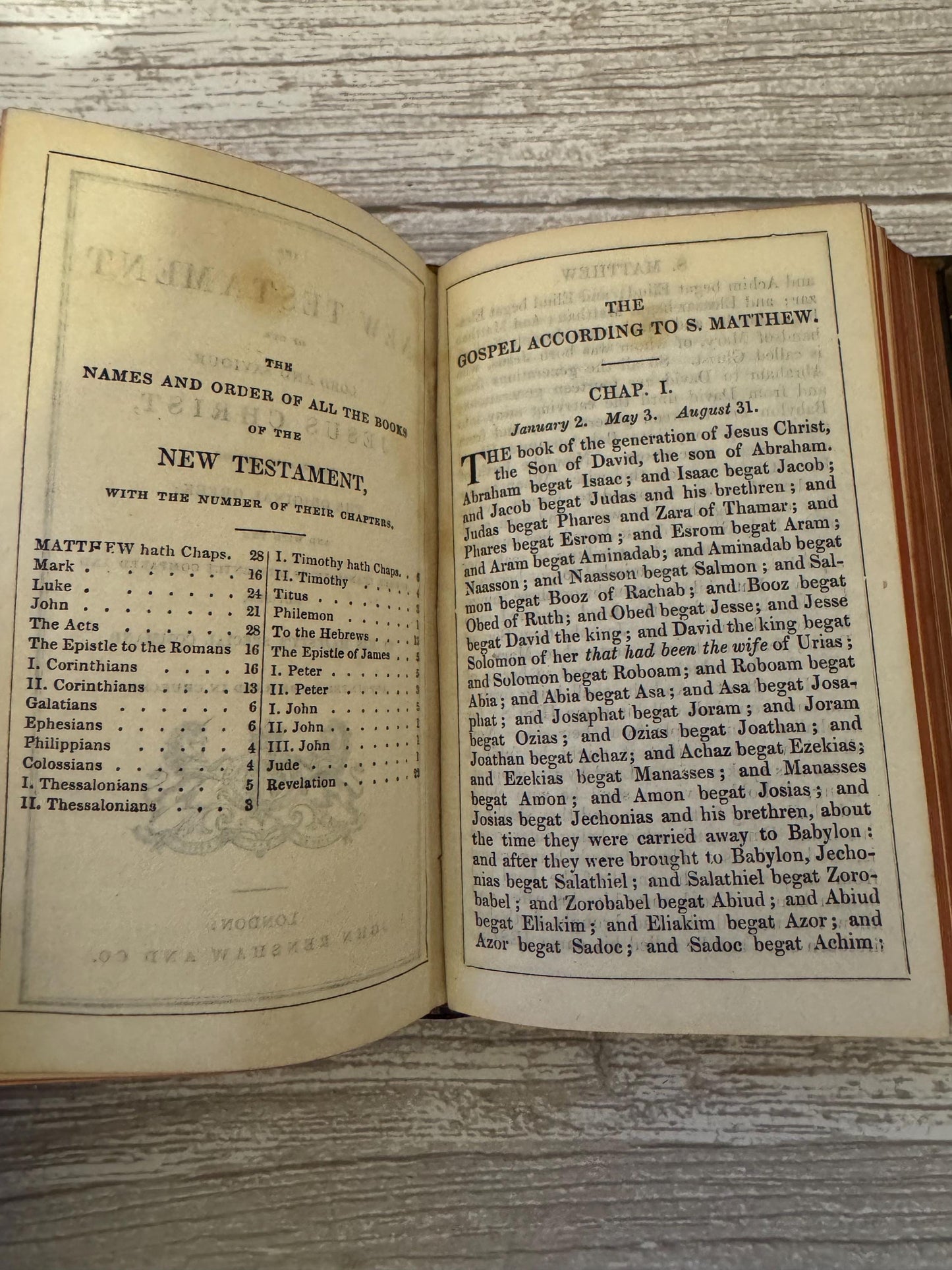Victorian Holy Bible & New Testament 1864 Book of Common Prayer Brass Clasp Illuminated Leather Bound - Ref x720