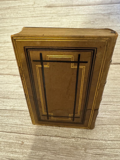 Antique Pearl Reference Bible c.1800s Pocket Bible Maps Leather Bound KJV - Ref x718