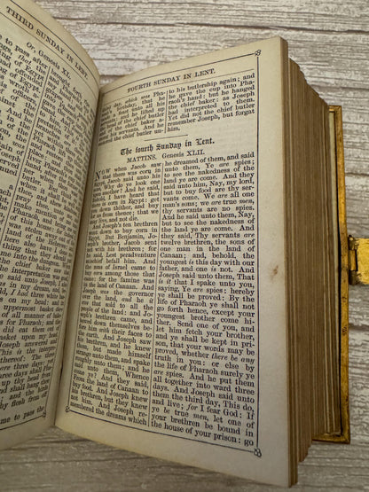 c1880 Holy Bible New Testament Book of Common Prayer Brass Clasp Oxford Press - Ref x719
