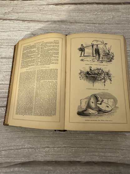 Antique 1850 Illustrated Oriental Bible with Maps - Ref x717