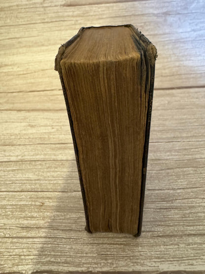 1850 Small Antique Holy Bible Victorian Leather Bound King James Bible - Ref x716