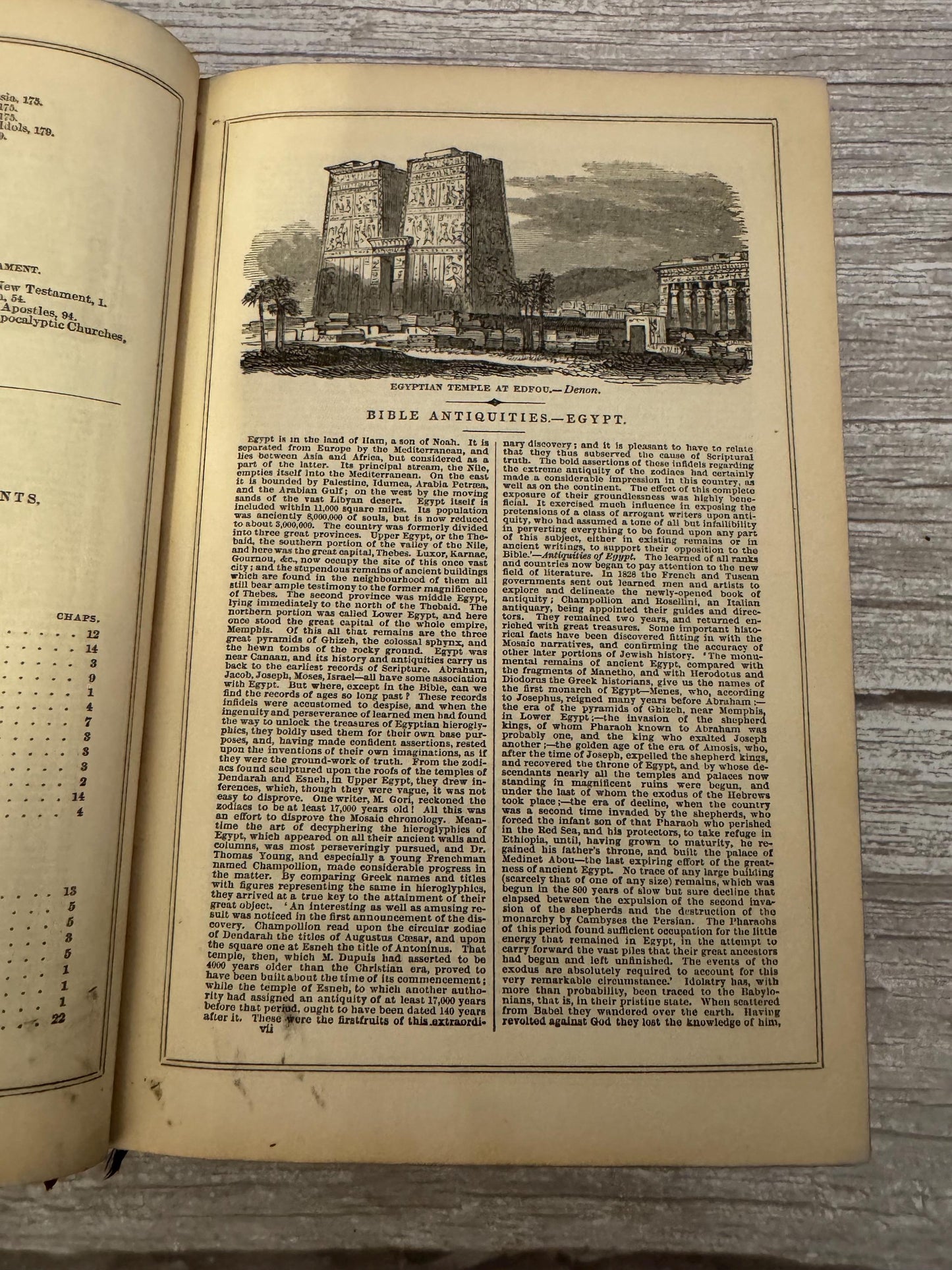 Antique 1850 Illustrated Oriental Bible with Maps - Ref x717