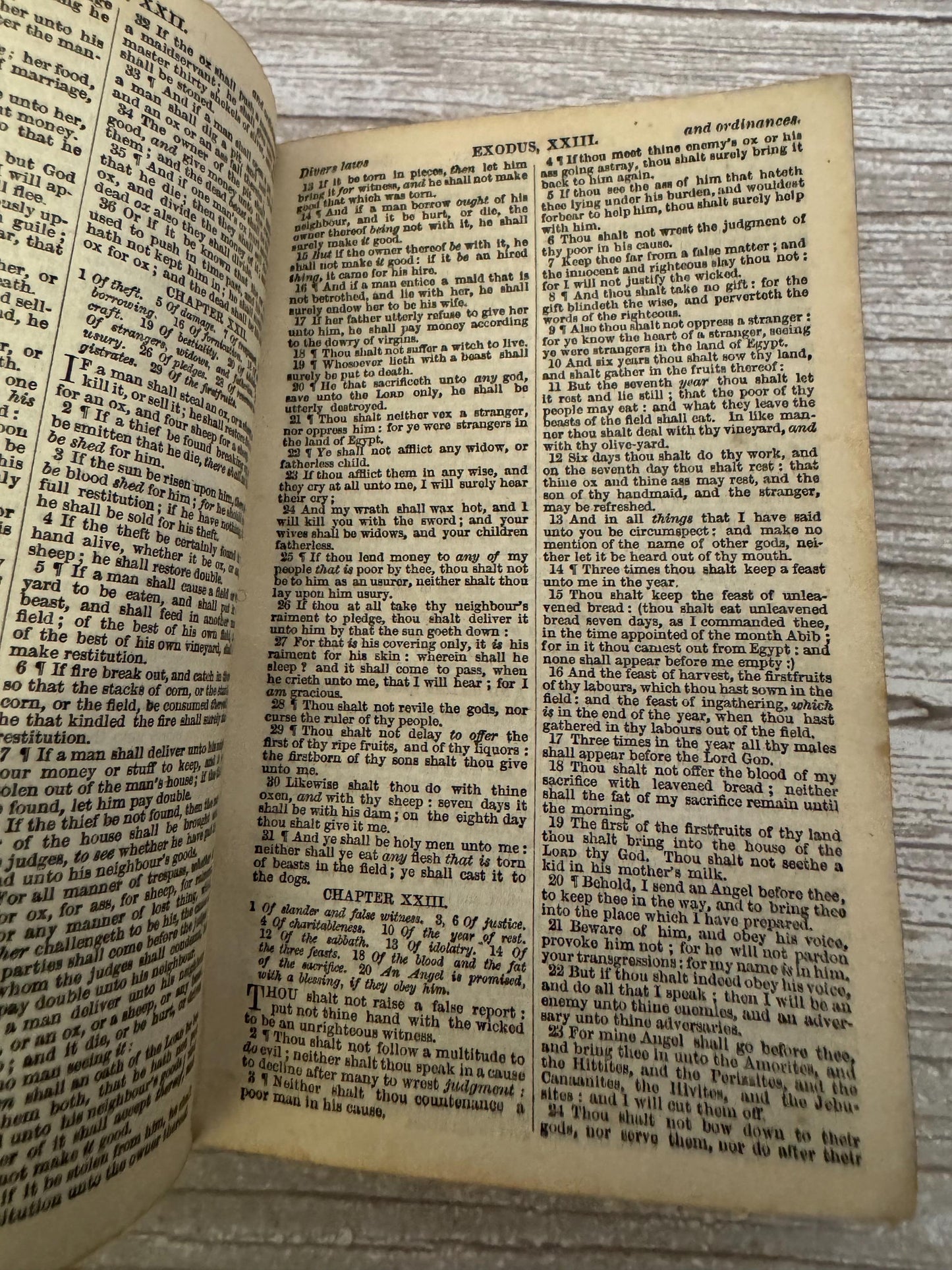 1850 Small Antique Holy Bible Victorian Leather Bound King James Bible - Ref x716
