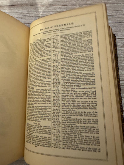 Antique 1850 Illustrated Oriental Bible with Maps - Ref x717