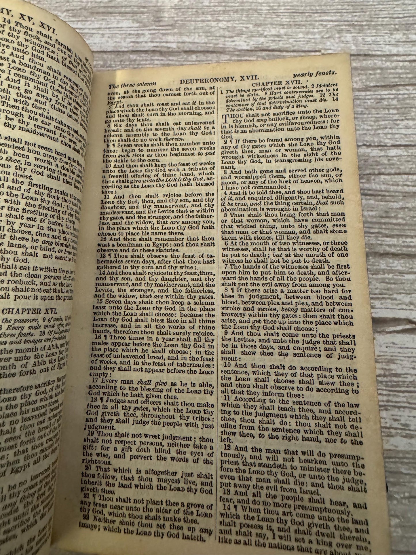 1850 Small Antique Holy Bible Victorian Leather Bound King James Bible - Ref x716