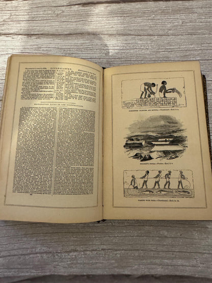 Antique 1850 Illustrated Oriental Bible with Maps - Ref x717