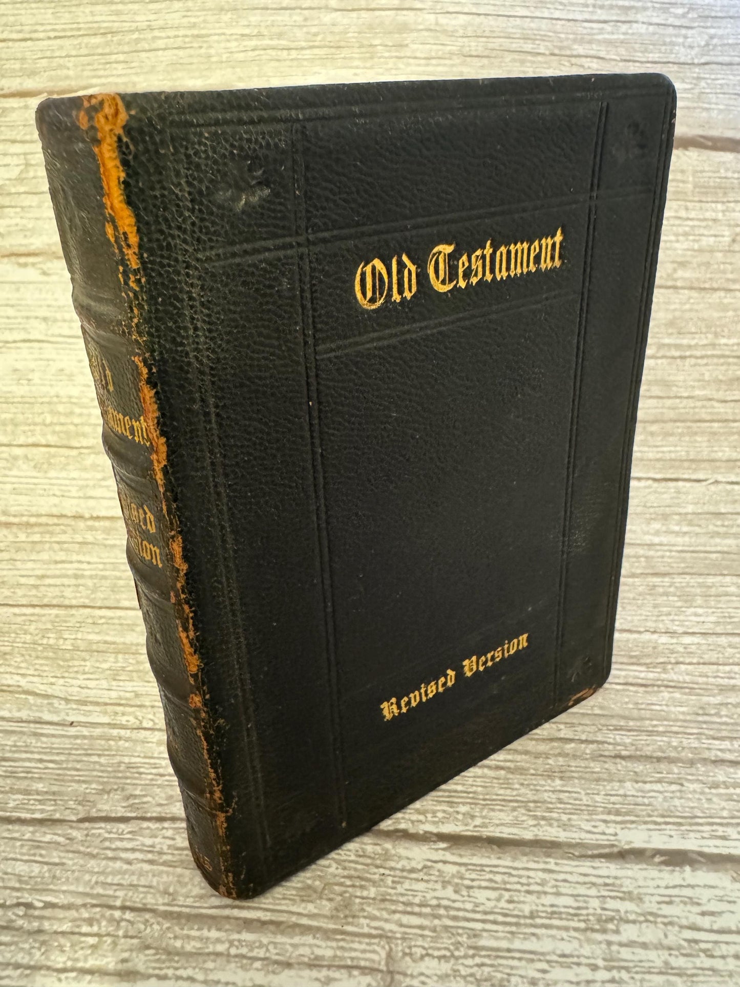 1885 Small Antique Holy Bible Old Testament Revised Version Leather Bound Cambridge Press - Ref x715