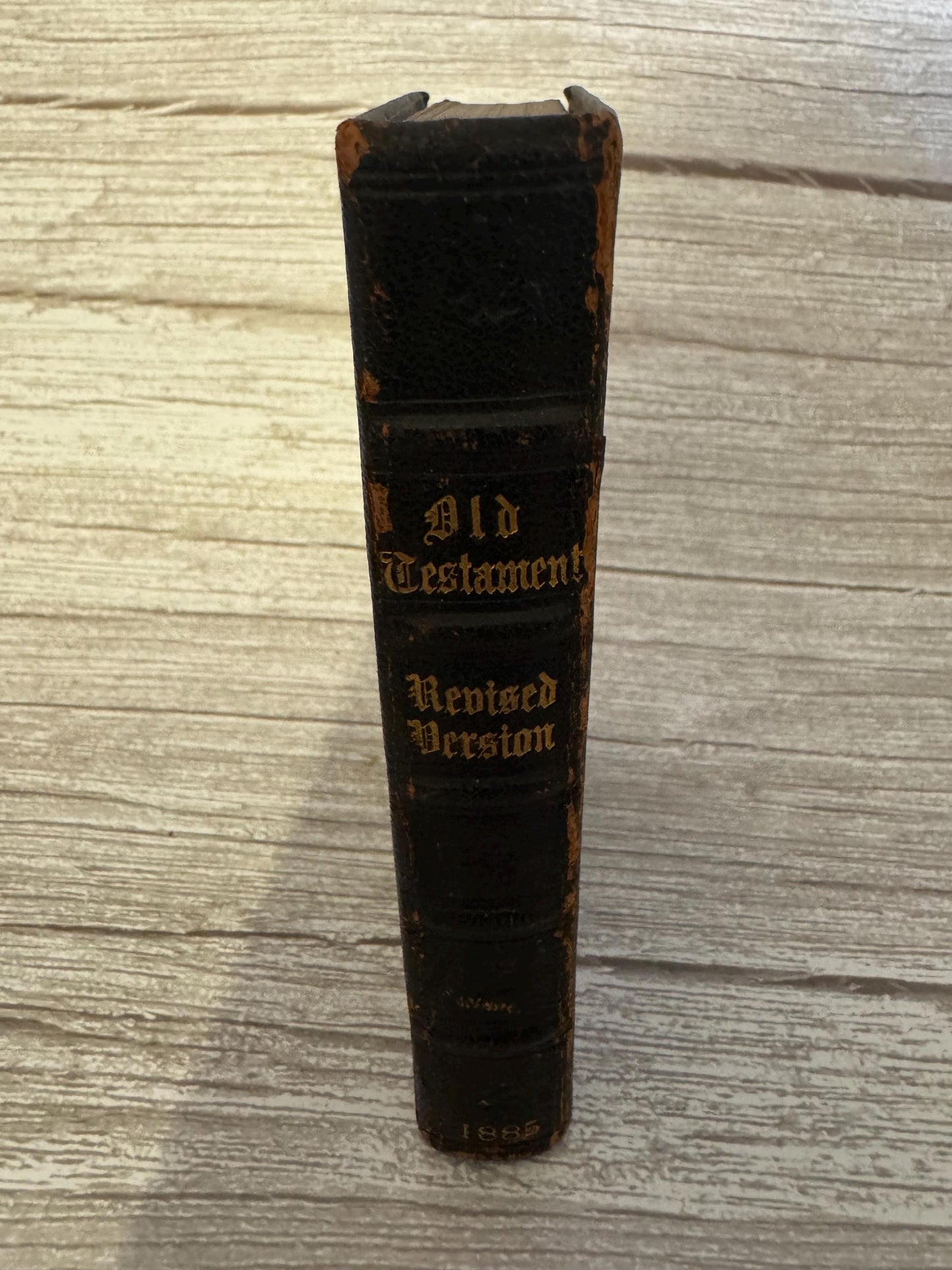 1885 Small Antique Holy Bible Old Testament Revised Version Leather Bound Cambridge Press - Ref x715