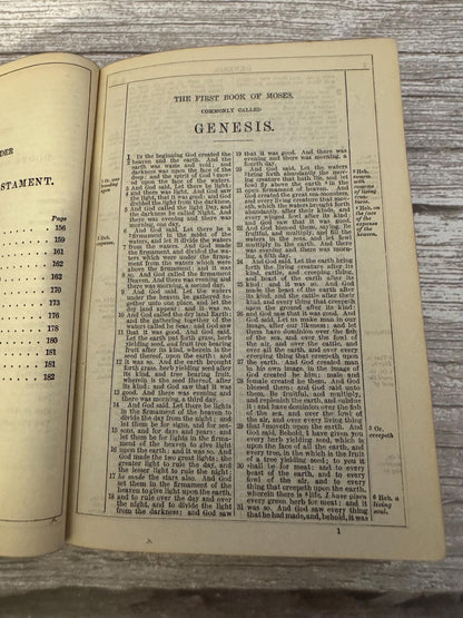 1885 Small Antique Holy Bible Old Testament Revised Version Leather Bound Cambridge Press - Ref x715