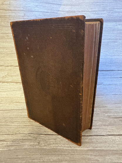 1892 Large Antique Victorian Holy Bible Leather Bound King James Bible - Ref x714