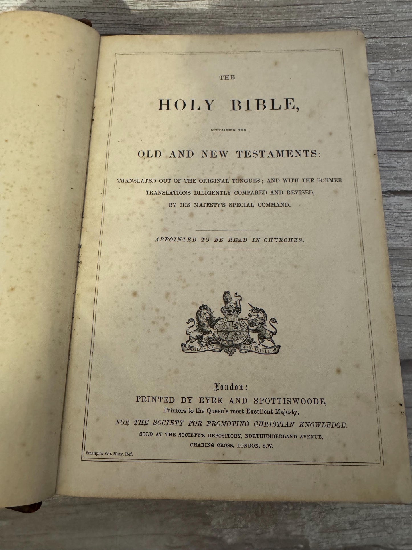1892 Large Antique Victorian Holy Bible Leather Bound King James Bible - Ref x714