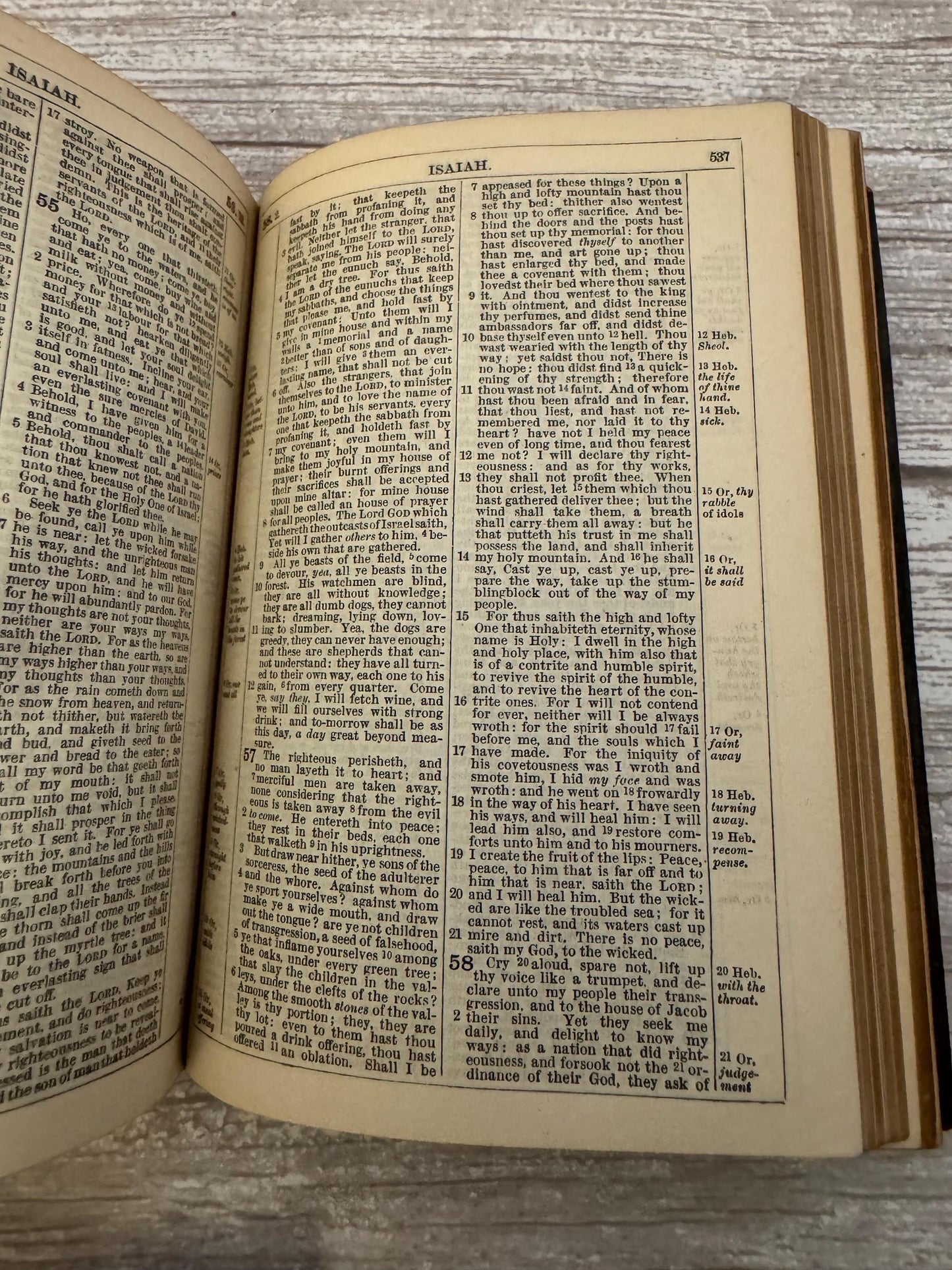1885 Small Antique Holy Bible Old Testament Revised Version Leather Bound Cambridge Press - Ref x715