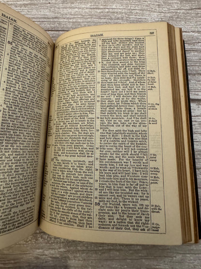 1885 Small Antique Holy Bible Old Testament Revised Version Leather Bound Cambridge Press - Ref x715