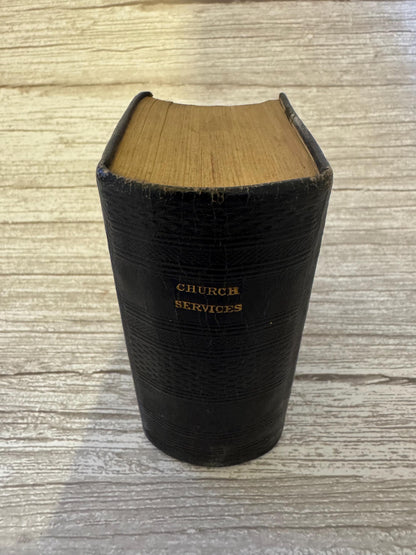 1855 Antique Pocket New Testament Bible & Church Services Prayer Book with Brass Clasp - Ref x712