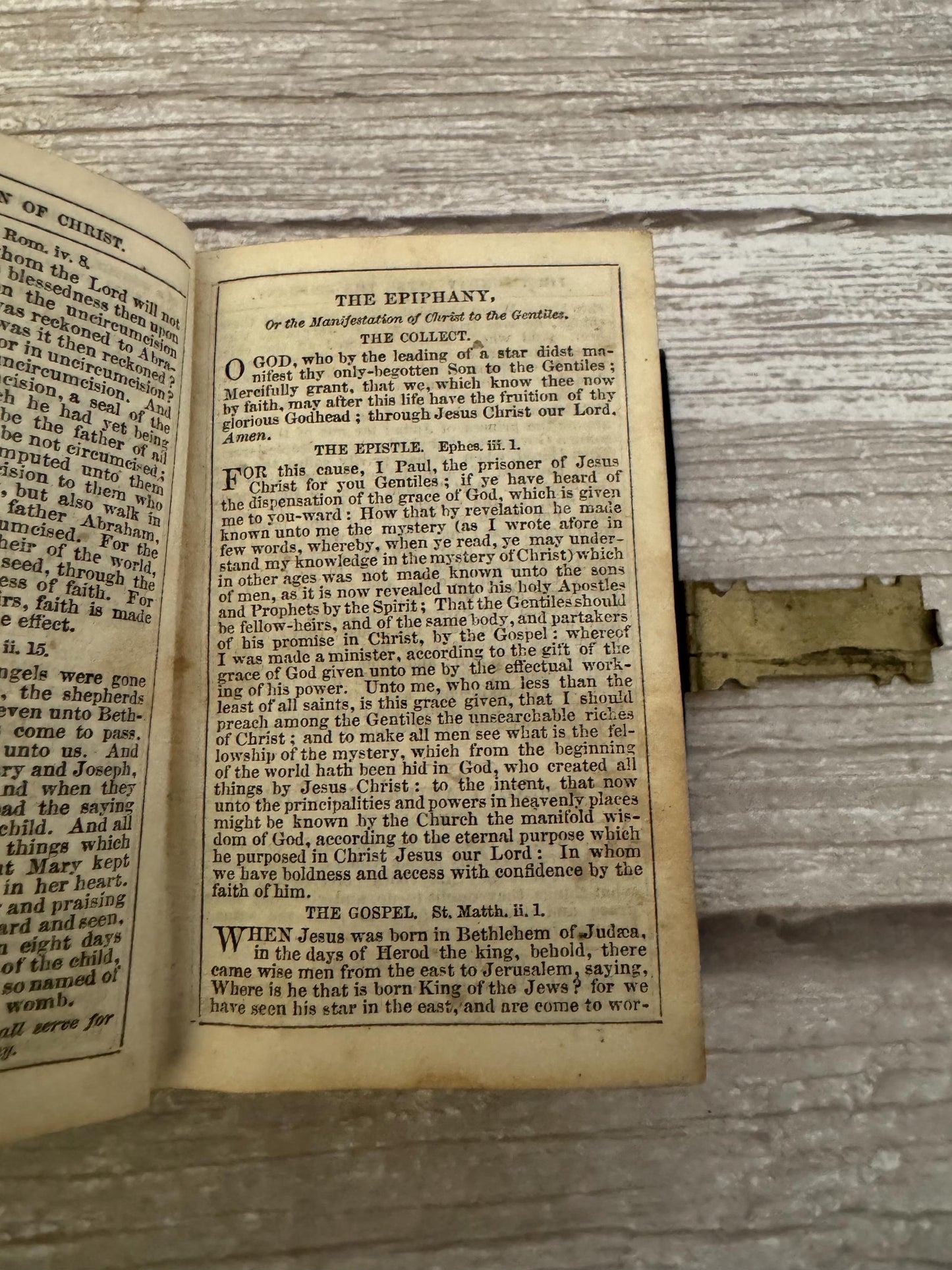 1855 Antique Pocket New Testament Bible & Church Services Prayer Book with Brass Clasp - Ref x712
