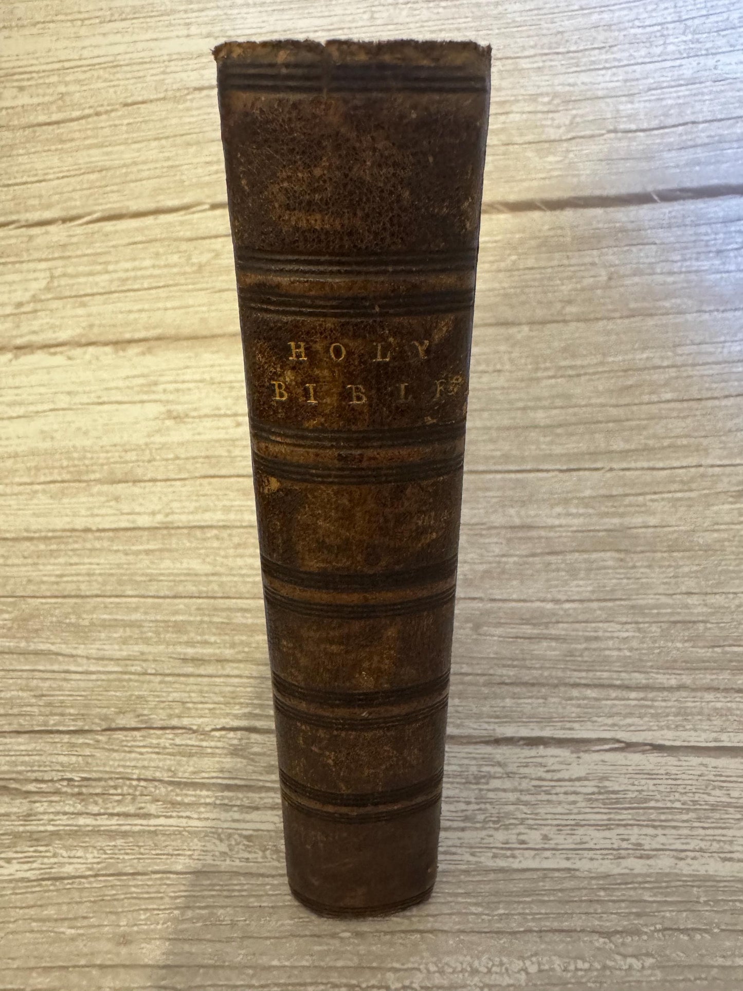 1865 Antique Oxford Holy Bible Leather Bound King James Bible Victorian Christian Book - Ref x710