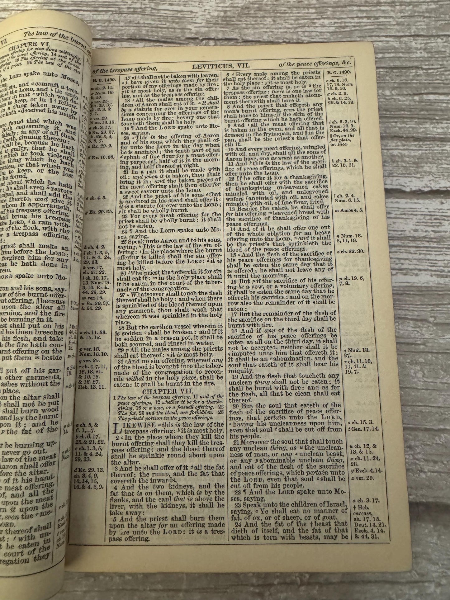 1865 Antique Oxford Holy Bible Leather Bound King James Bible Victorian Christian Book - Ref x710