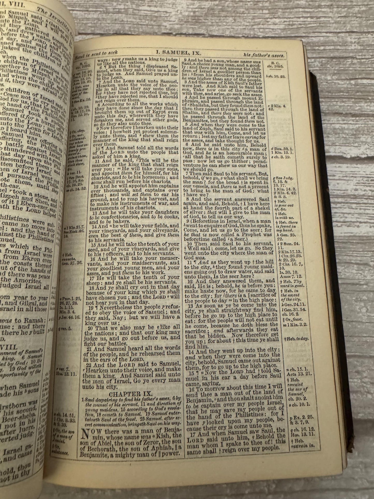 1865 Antique Oxford Holy Bible Leather Bound King James Bible Victorian Christian Book - Ref x710