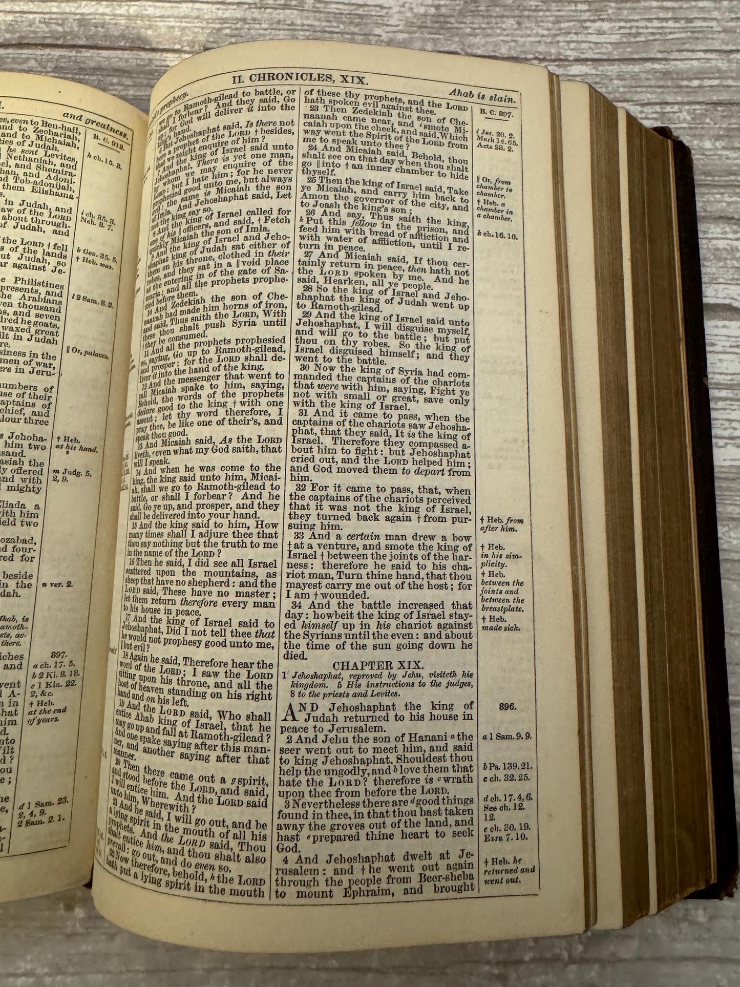 1865 Antique Oxford Holy Bible Leather Bound King James Bible Victorian Christian Book - Ref x710