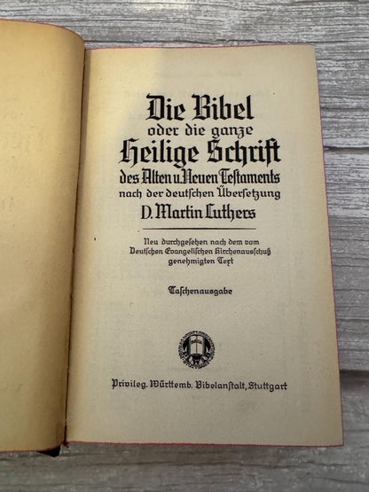 1950 German Luther Bible Martin Luther Holy Bible - Ref x707