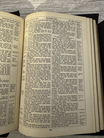 1891 Antique Oxford Holy Bible Yapp Binding Victorian Leather Reference Bible With Maps - Ref x709
