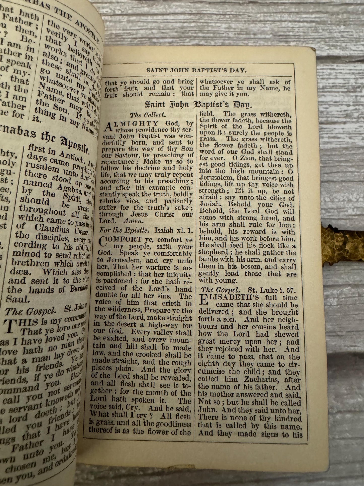 1867 Antique Book of Common Prayer Victorian Prayer Book Brass Clasp - Ref x706