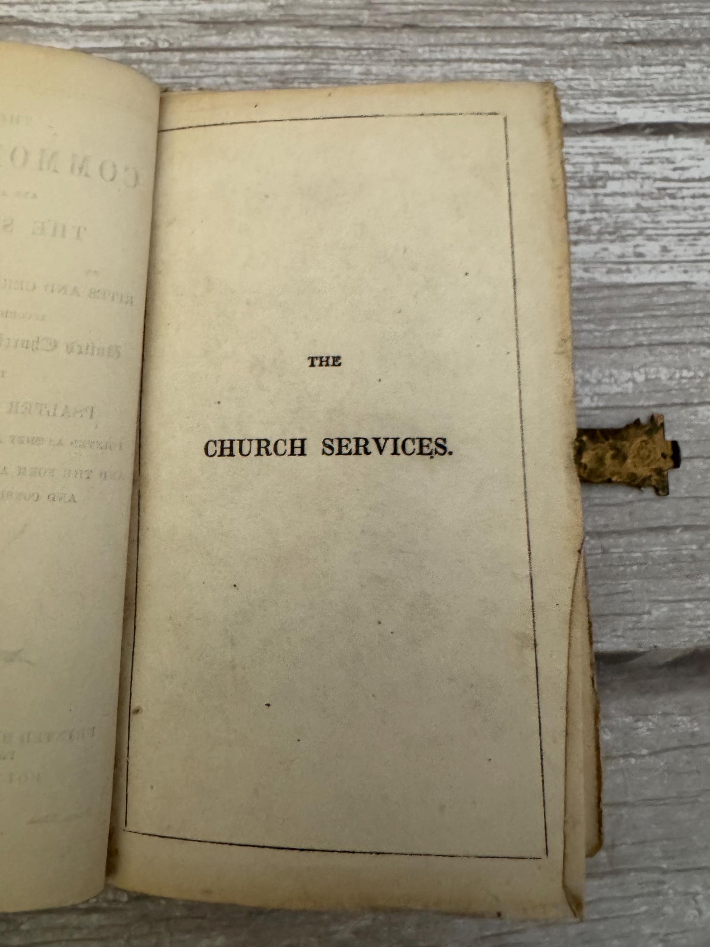 1867 Antique Book of Common Prayer Victorian Prayer Book Brass Clasp - Ref x706