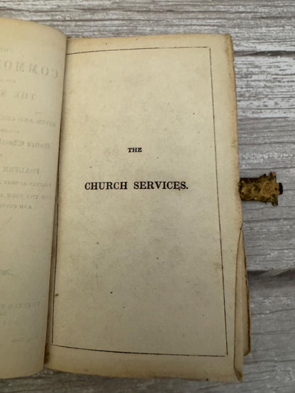 1867 Antique Book of Common Prayer Victorian Prayer Book Brass Clasp - Ref x706