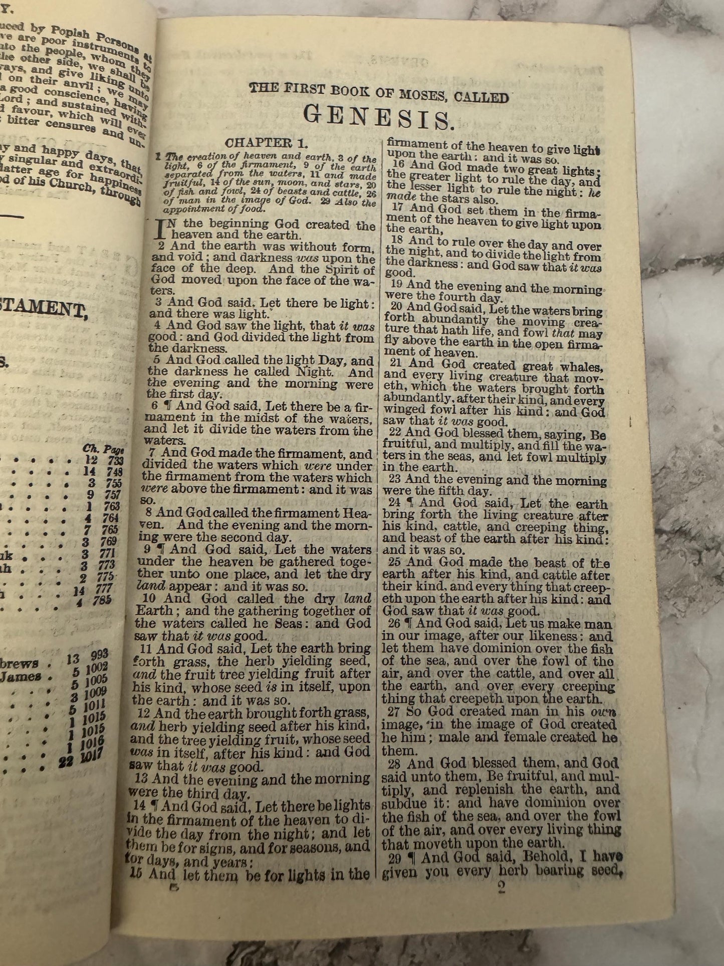 1905 Holy Bible KJV Miniature Leather Bound Bible SPCK Eyre & Spottiswoode Antique Pocket Bible - Ref X679