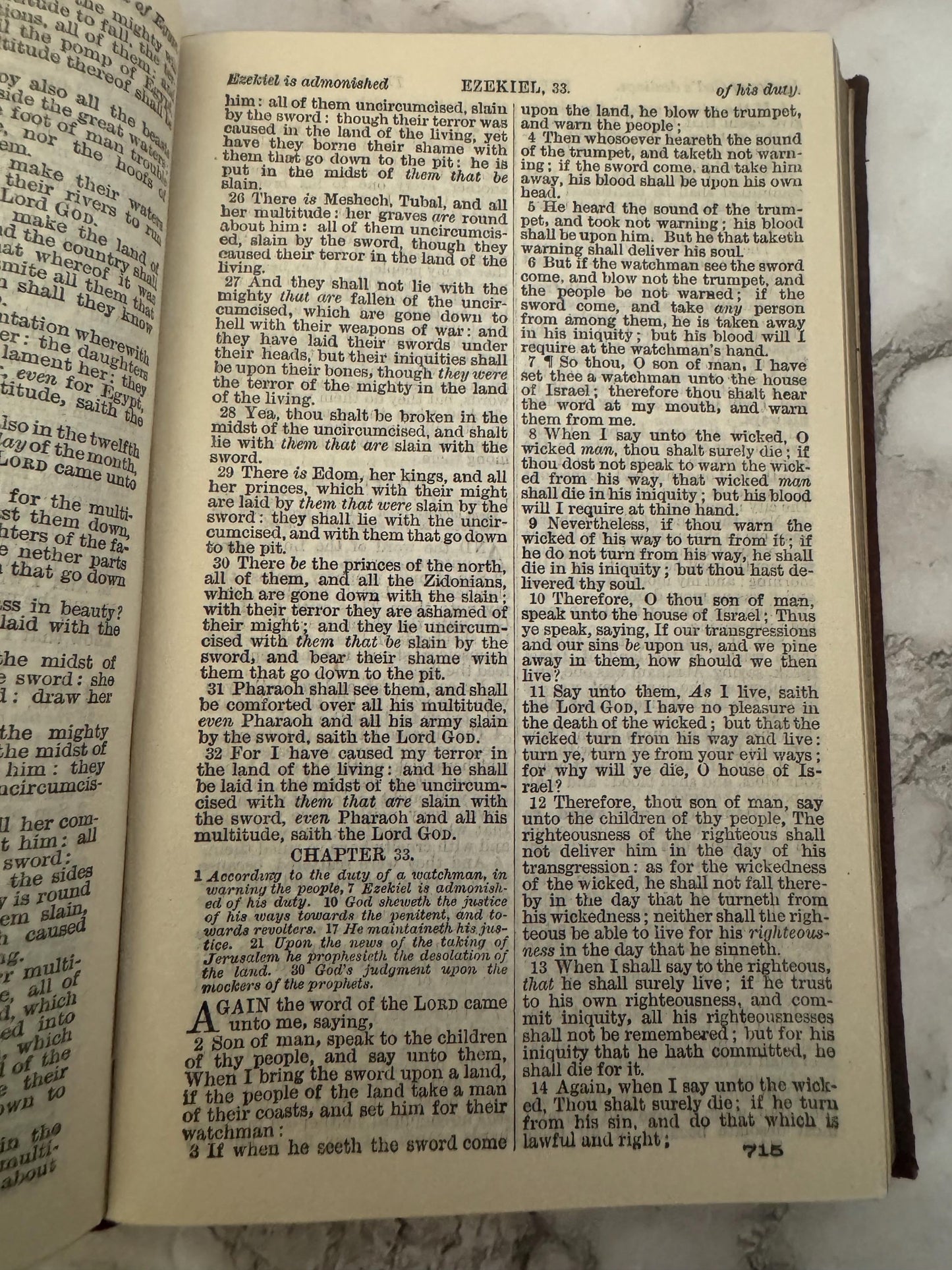 1905 Holy Bible KJV Miniature Leather Bound Bible SPCK Eyre & Spottiswoode Antique Pocket Bible - Ref X679