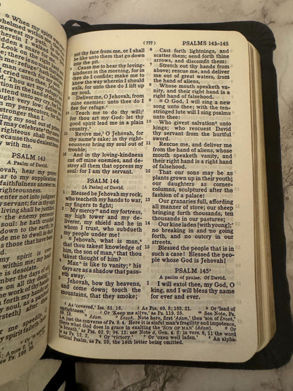 1949 Vintage Holy Bible | J.N. Darby Translation | Pocket Bible - Ref X674