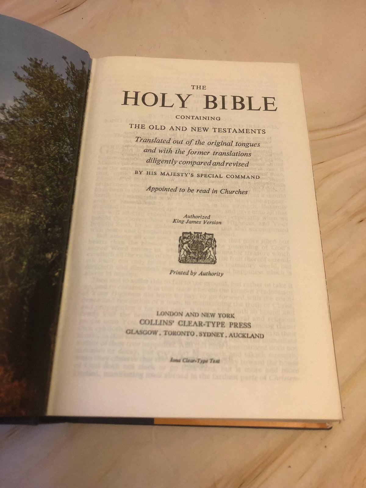 1982 Illustrated KJV Holy Bible – Vintage Christian Bible – Picture Bible - (Ref x425)